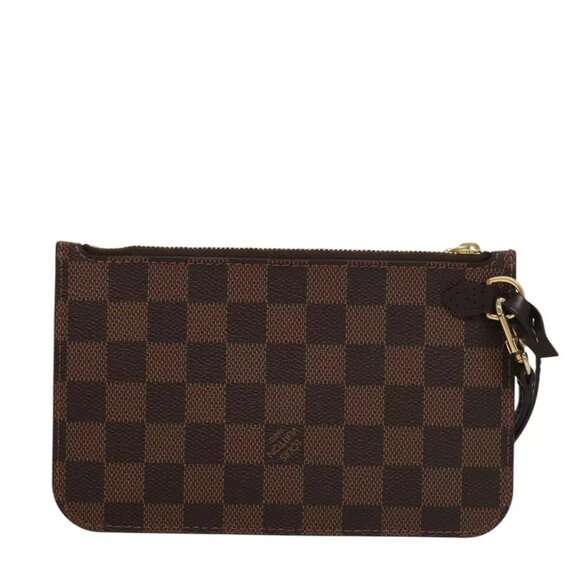 LOUIS VUITTON Damier Ebene Neverfull PM Pouch Pouch LV Auth - Picture 4 of 16